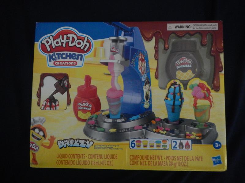 Hasbro Play-Doh Drizzy Machine à glace avec garnitures Pâte à modeler Set  de