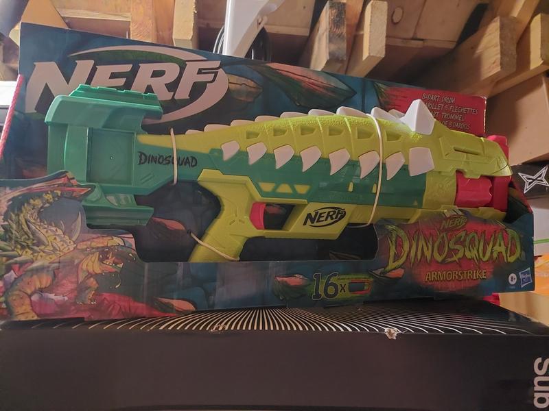 Nerf DinoSquad Armorstrike Dart Blaster, 8-Dart Rotating Drum