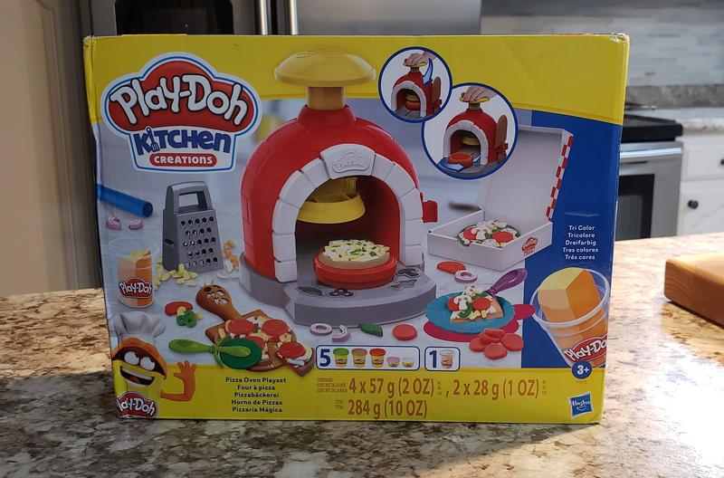  Play-Doh Kitchen Creations Stamp 'n Top Pizza Oven Toy for Kids  3 Years and Up with 5 Modeling Compound Colors, Play Food, Cooking Toy