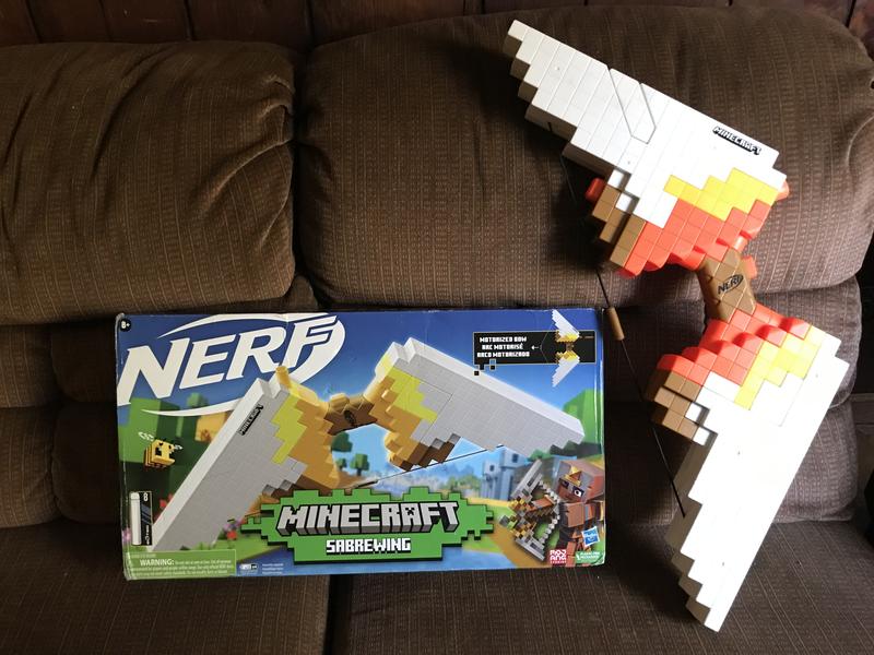 NERF Minecraft Dungeons Sabrewing Motorized Bow Dart Gun Elite 2.0 New Open  Box
