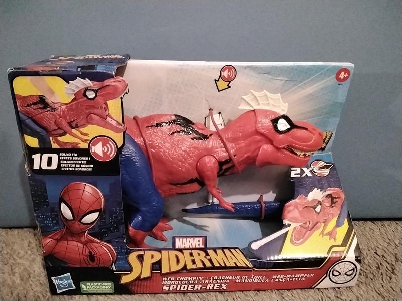 Marvel Spider-Man Web Chompin' Spider-Rex Action Figure, Sounds and Dino  Blast Action, Toy for Kids 4 and Up - Marvel