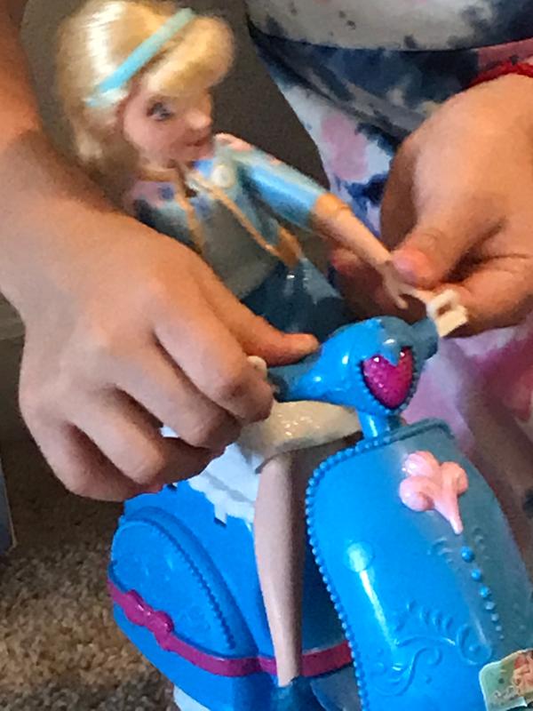 Cinderella’s hand slip into handlebars.