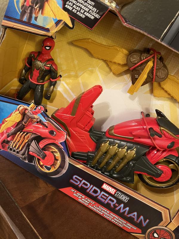 Marvel Spider-Man, Super arachno-moto avec figurine Spider-Man