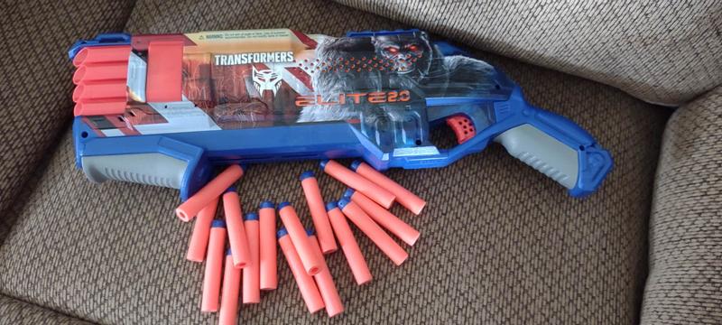 Nerf Transformers Optimus Primal Dart Blaster, 16 Nerf Elite Darts, Gifts  for 8 Year Old Boys & Girls & Up - Nerf