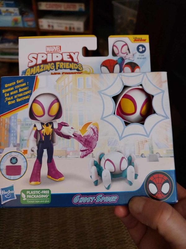 Marvel Spidey and His Amazing Friends Web-Spinners, Ghost-Spider Figure,  Web-Spinning Accessory - Marvel