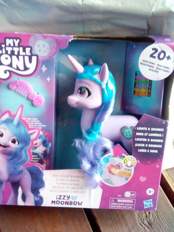 My Little Pony Toys: Make Your Mark Izzy Moonbow See Your Sparkle with  Sounds, Music, and Lights