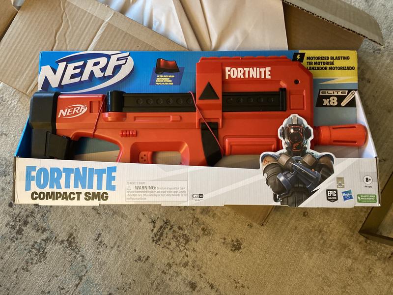 Blaster Nerf Elite motorisé Fortnite Compact SMG, Nerf et jeux de tir