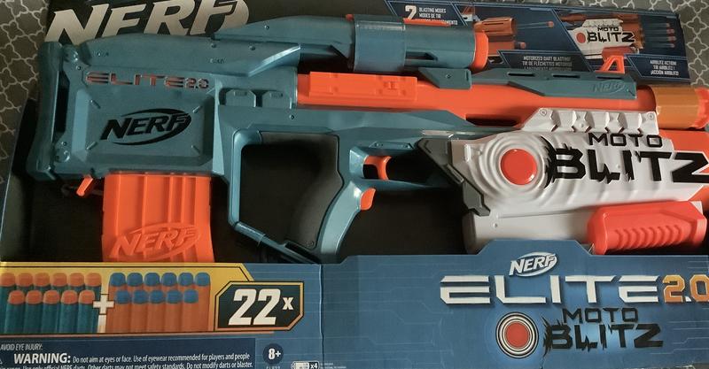 Hasbro - Nerf Elite - Pistolet à fléchettes - Motoblitz CS 10