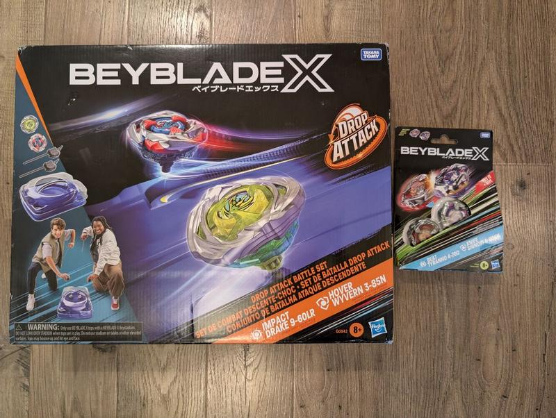 Hasbro Beyblade X Drop Attack Battle Set with Beystadium Arena