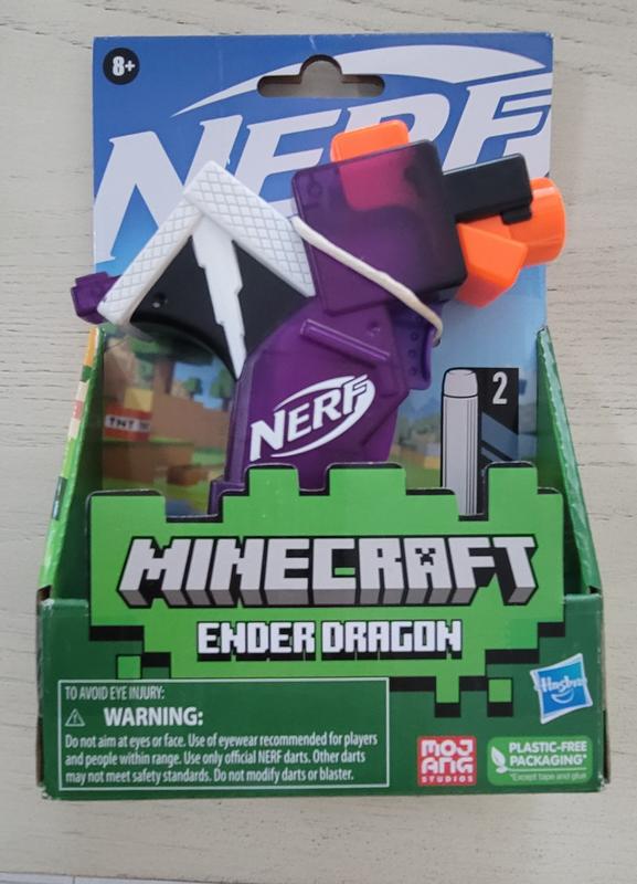 Nerf MicroShots Minecraft Ender Dragon Mini Blaster, Minecraft Dragon Mob  Design, Includes 2 Official Nerf Elite Darts - Nerf