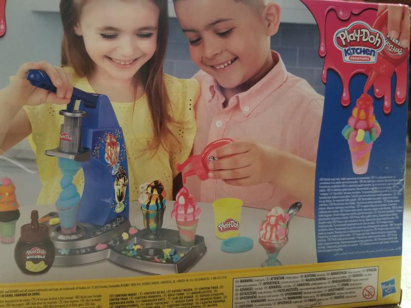 Hasbro Play-Doh Drizzy Machine à glace avec garnitures Pâte à modeler Set  de