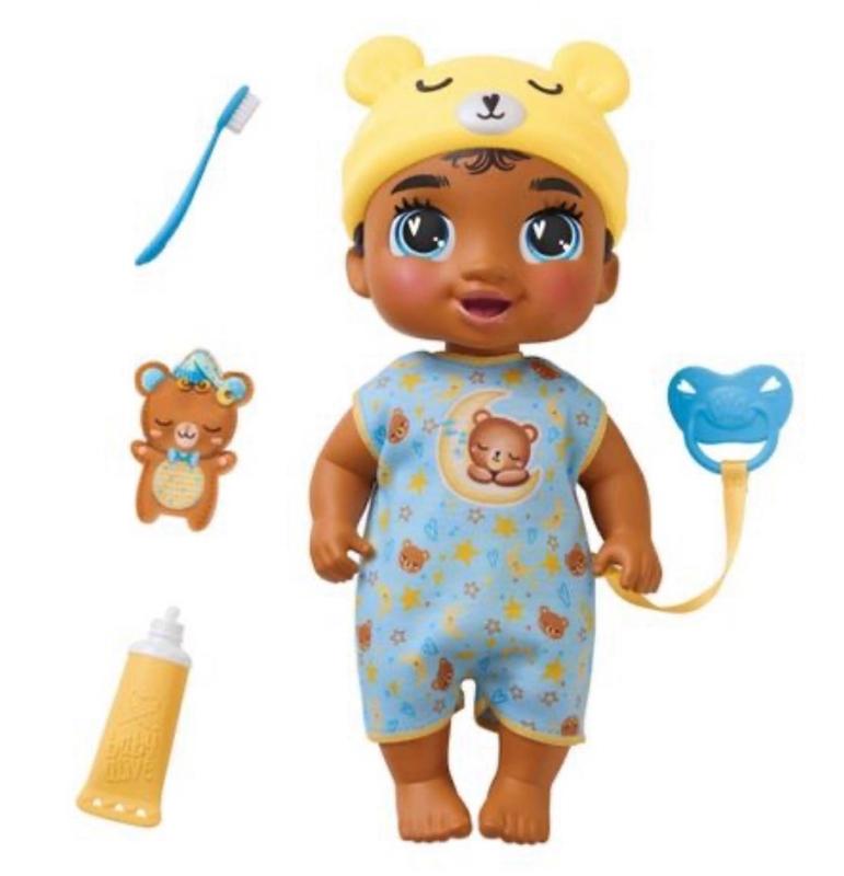 Baby Alive Lil Dreamer Snoozer Bear Black Hair Baby Doll Sleepover Toy for Girls Boys 3 Baby Alive
