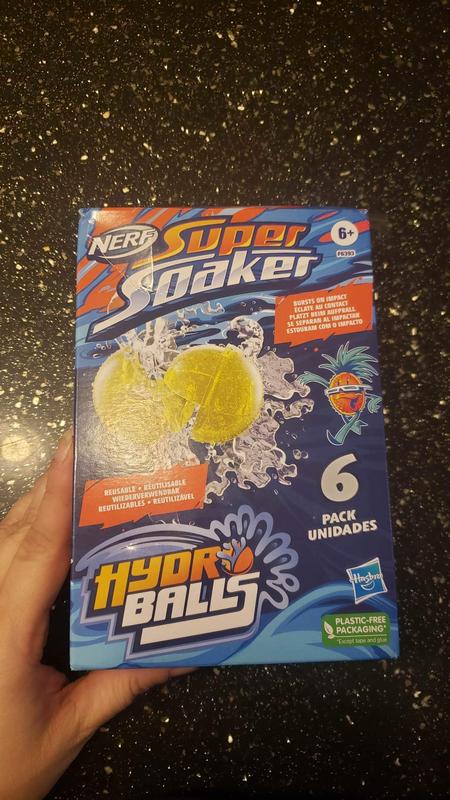 Balls Reusable Balls Water-Filled Nerf Hydro Nerf - 6-Pack, Soaker Super