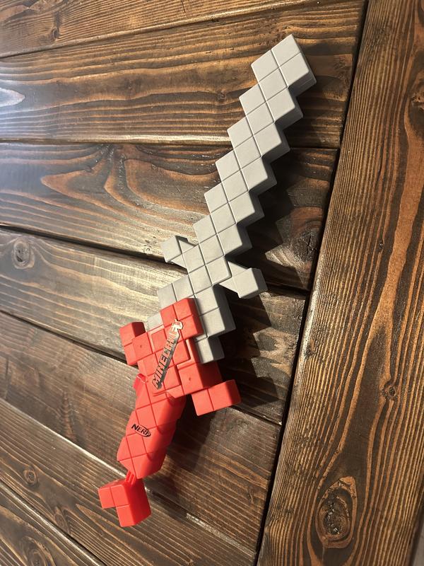 Nerf Minecraft Heartstealer Toy Sword, Blasts Darts, Includes 4