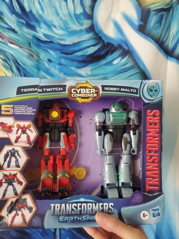 Transformers Toys EarthSpark Cyber-Combiner Terran Twitch and Robby Malto Action  Figures - Transformers