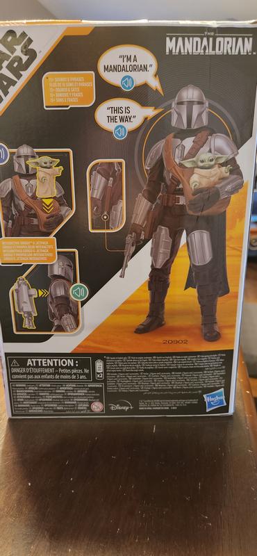 Star Wars Galactic Action The Mandalorian & Grogu Interactive Electronic  12-Inch-Scale Figures, Toys Kids Ages 4 and Up - Star Wars