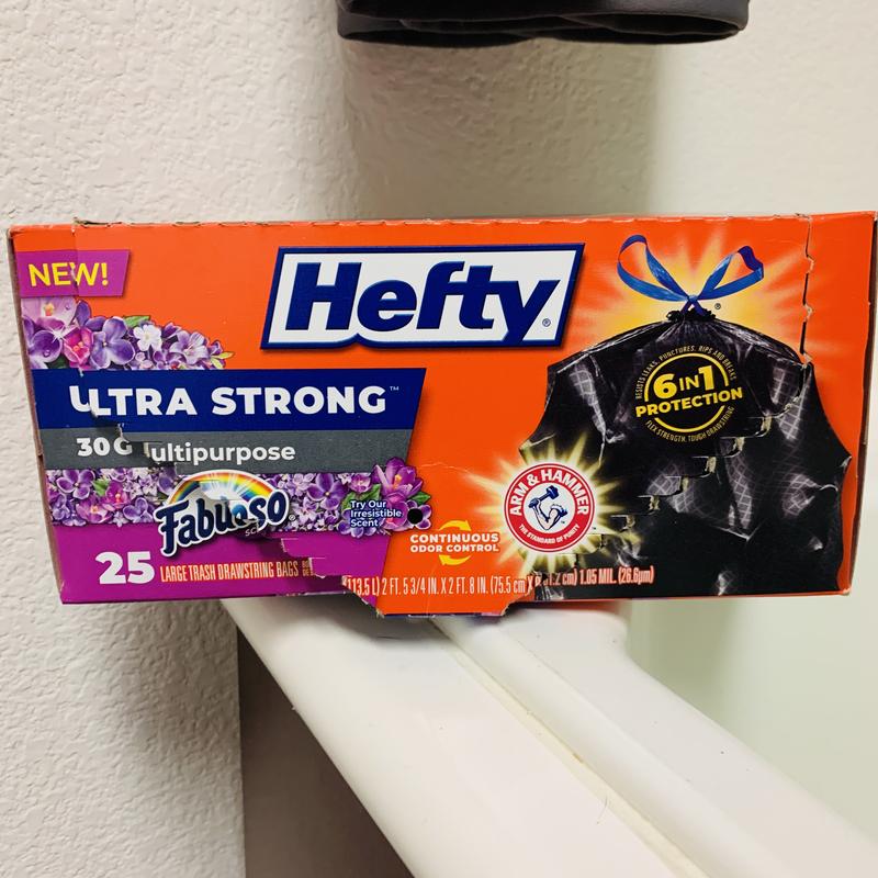 Hefty Ultra Strong 30G Multipurpose Trash Bags, Fabuloso Scent