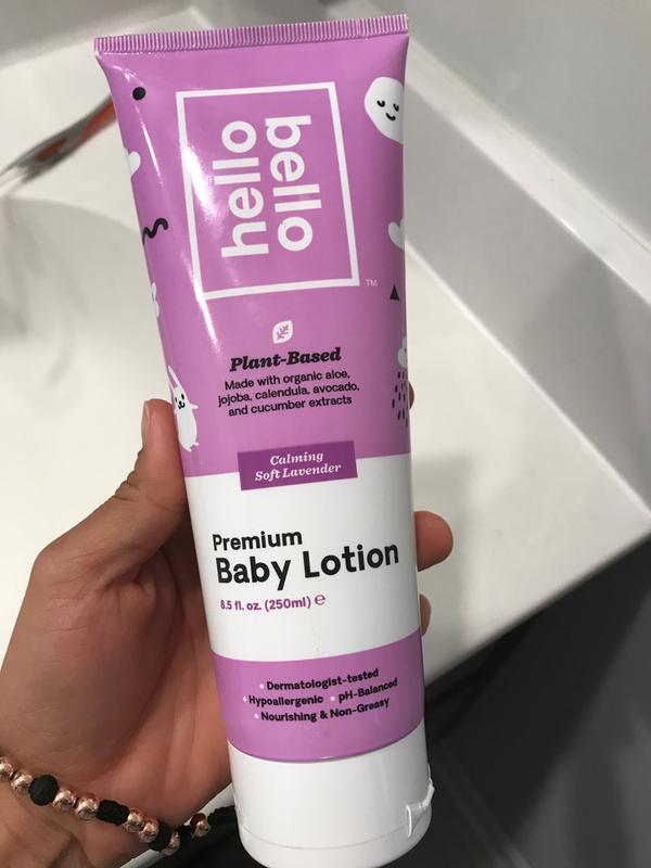Hello Bello premium Baby Lotion | Vegan and Cruelty Free Moisturizing,  Non-Greasy Lotion for babies and Kids | Fragrance Free | 8.5 FL Oz (1 Pack)