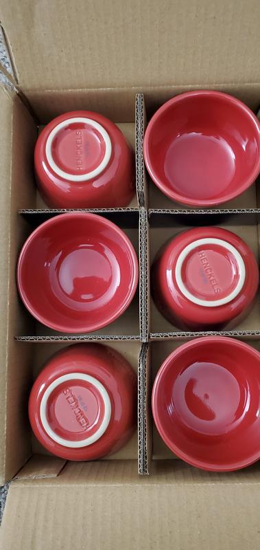 Henckels Ceramic 6pc Round Ramekin Set Cherry Red in the Bakeware ...