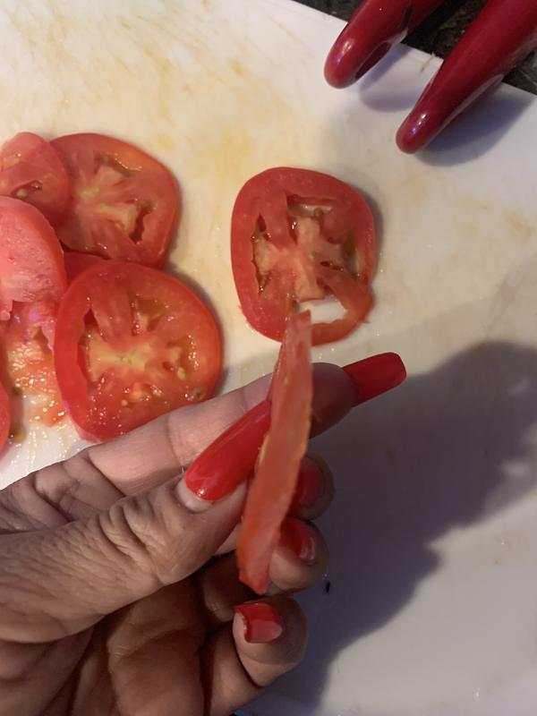 My sliced tomato.