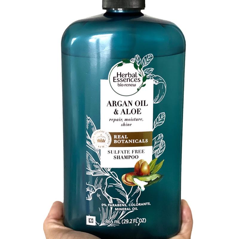 Herbal Essences Argan Oil Paraben Free Shampoo, Hair Repair, 13.5 fl oz,  with Certified Camellia Oil and Aloe Vera, For All Hair Types, Especially  Damaged Hair