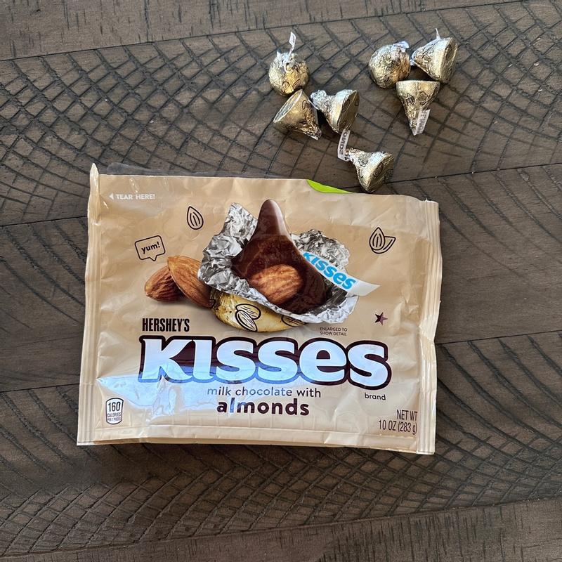 HERSHEY S KISSES Milk Chocolate with Almonds Candy 10 oz pack