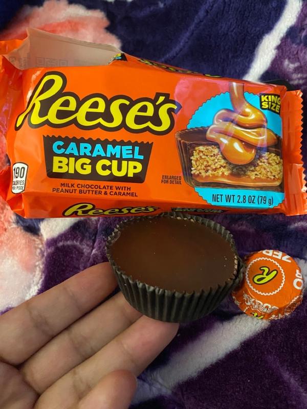 REESE'S Big Cup with Caramel Milk Chocolate Peanut Butter Cups, 1.4 oz, 16  count box