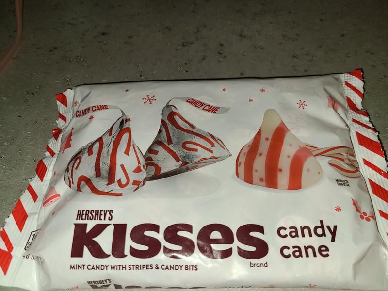 Kisses Holiday Candy, Candy Cane - 2.08 oz