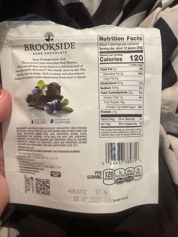 Brookside Snack Bag Dark Chocolate with Acai Blueberry Walgreens