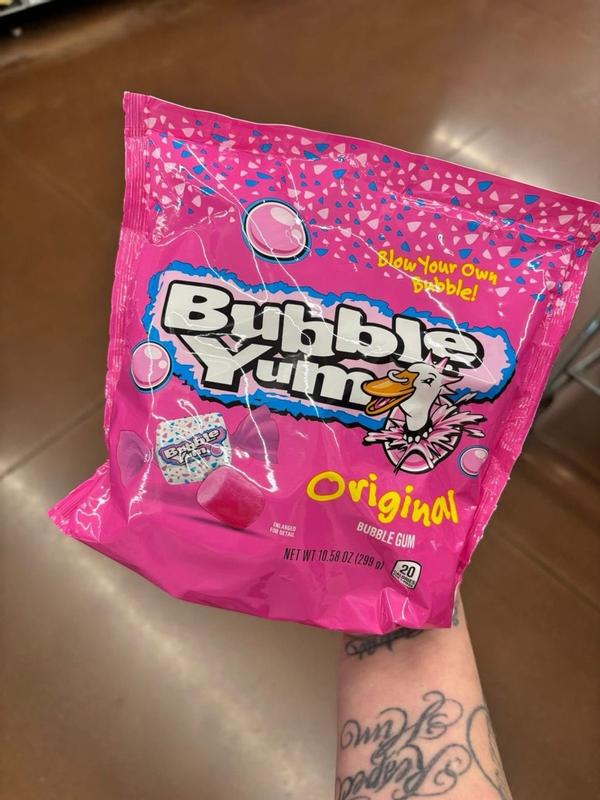 BUBBLE YUM Original Flavor Bubble Gum, 1.4 oz, 5 pieces