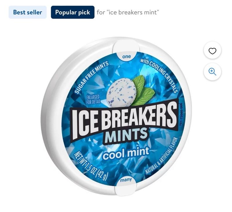 ICE BREAKERS Coolmint Sugar Free Mints, 1.5 oz puck