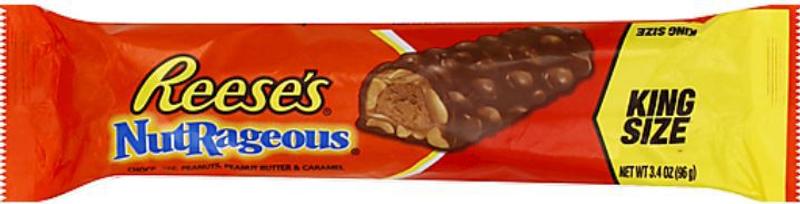 thumbnail image 2 of Reeses Nutrageous Chocolate Peanut Butter Candy Bar (Pack Of 18 2 of 9