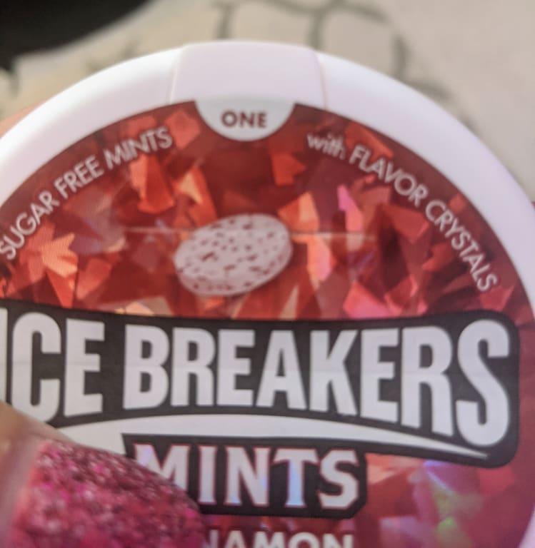 ICE BREAKERS Cinnamon Sugar Free Mints, 1.5 oz puck