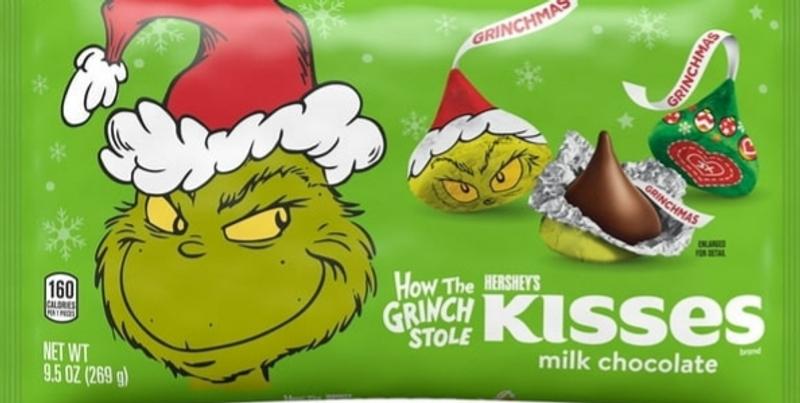  Hershey's Kisses Grinch 2 Lb, Chocolate Treats, Great for  Wedding, Easter, Christmas, Halloween, Movies