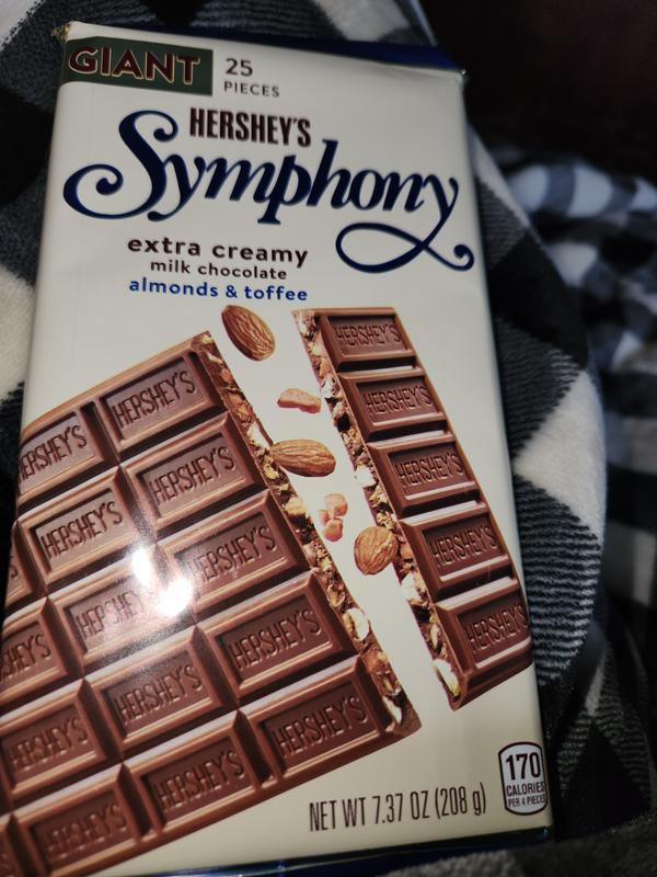 SYMPHONY Milk Chocolate Almond with English Toffee Giant 7.37oz Candy Bar