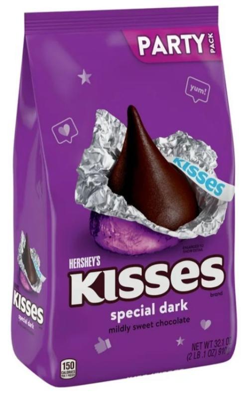 HERSHEY'S KISSES Special Dark Chocolate 10oz Candy Bag
