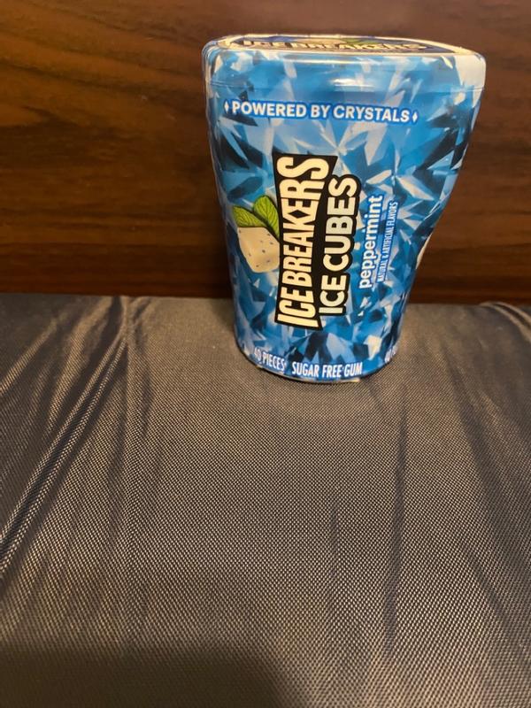 ICE BREAKERS ICE CUBES Peppermint Sugar Free Gum, 3.24 oz bottle