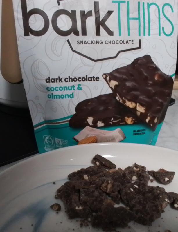 Barkthins Dark Chocolate Snack Variety Pack (Almond Sea Salt, Pretzel Sea Salt, Coconut Almond), 4.7-oz. Bags, 3 Count