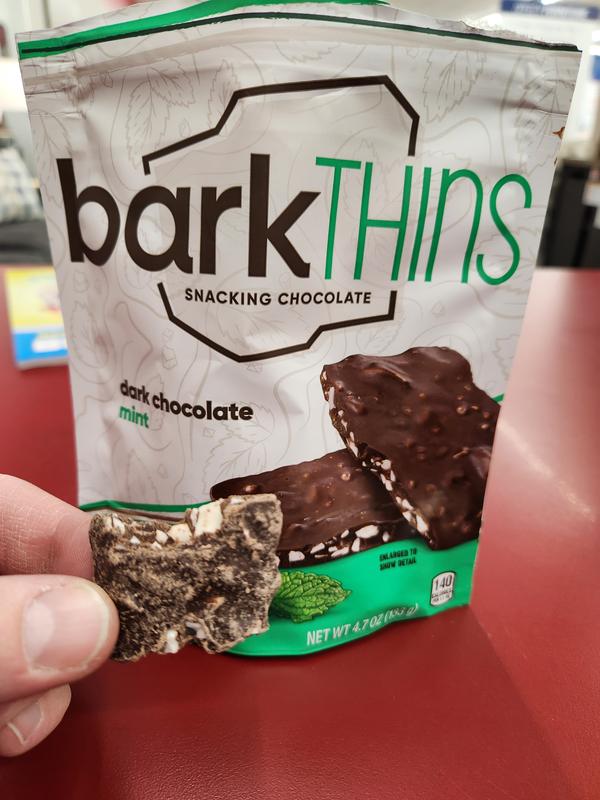 Bark Thins Dark Chocolate Mint, Fair Trade And Non Gmo Snacking Chocolate  Bag, 4.7 Oz, Shop