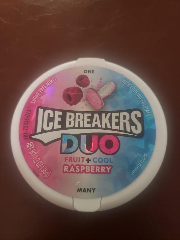 Ice Breakers Duo Fruit + Cool Raspberry Sugar Free Mints, 1.3 oz 