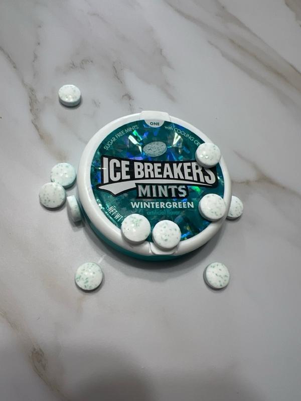 ICE BREAKERS Wintergreen Sugar Free Mints, 1.5 oz puck