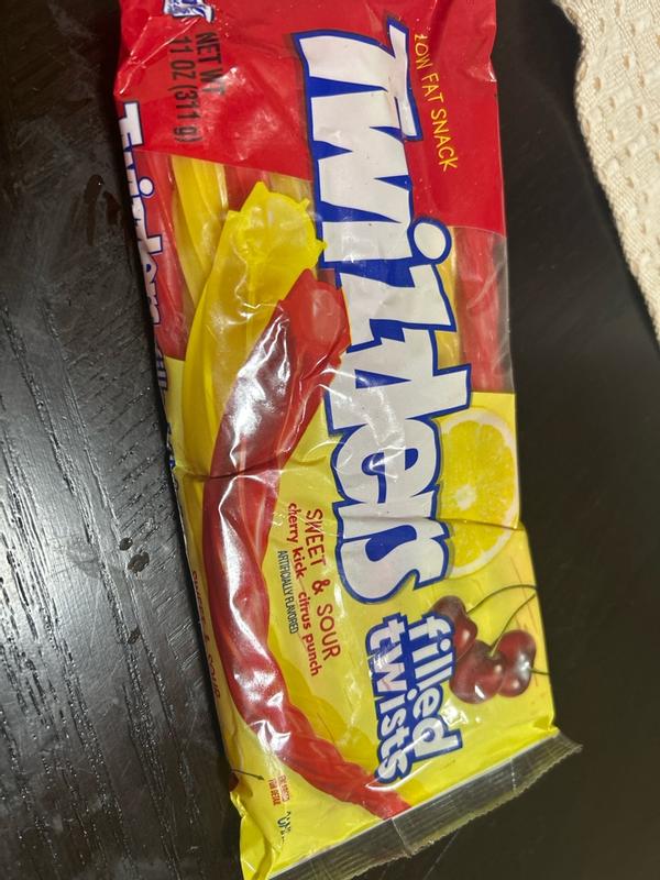 TWIZZLERS Filled Twists Sweet & Sour Candy, 11 oz bag