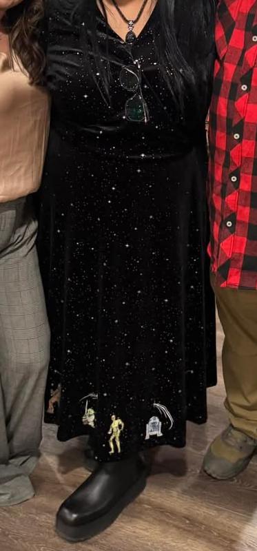 her universe disney holiday velvet long-sleeve dress Disney Mickey Mouse Velvet Retro Dress (Exclusive)