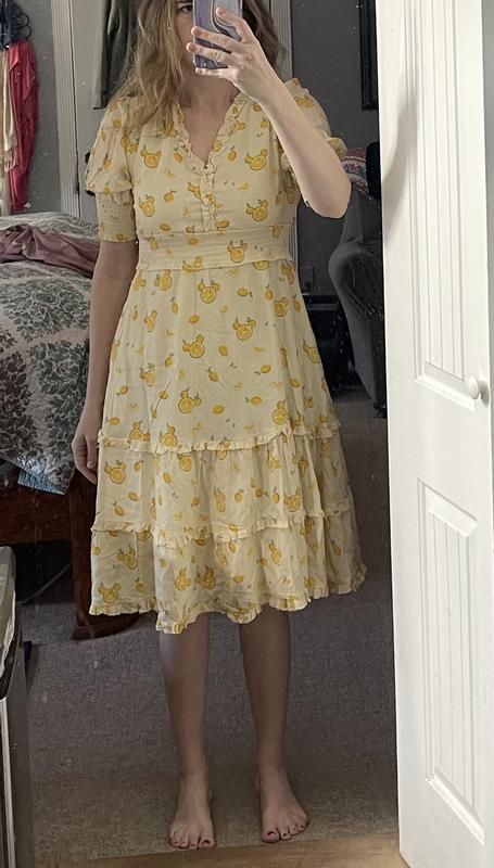 Her Universe Disney Mickey Mouse Lemon Midi Dress Her Universe Exclusive |  Her Universe