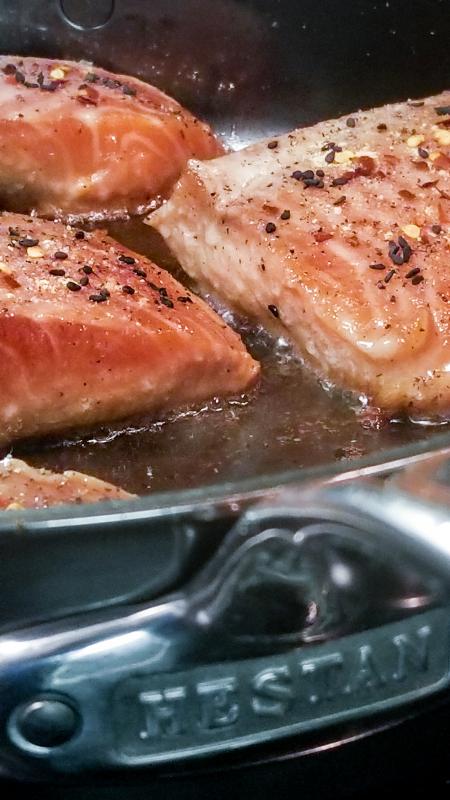 King Salmon cooked to perfection with Sauté Pan.