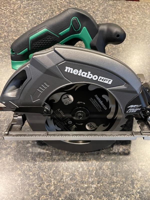 Metabo HPT (was Hitachi Power Tools) MultiVolt 36-Volt 7-1/4-in Brushless Hybrid Cordless and Corded Circular Saw with Brake and Aluminum Alloy Die Casting Shoe Metabo HPT (was Hitachi Power Tools) MultiVolt 36-Volt 7-1/4-in Brushless Hybrid Cordless and Corded Circular Saw with Brake and Aluminum Alloy Die Casting Shoe