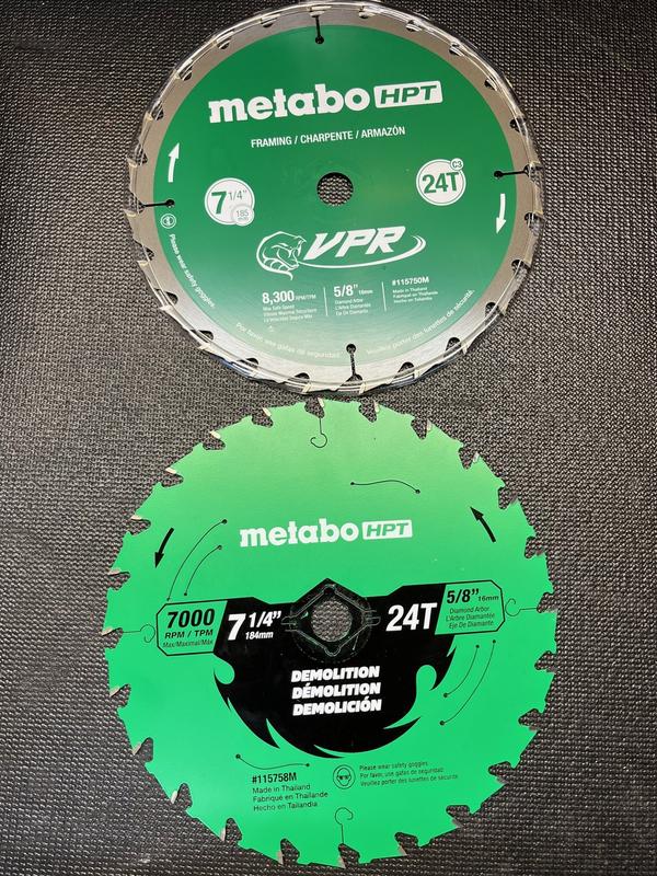 Metabo HPT 7-1/4-in 24 -Tooth Rough Finish Tungsten carbide-tipped ...