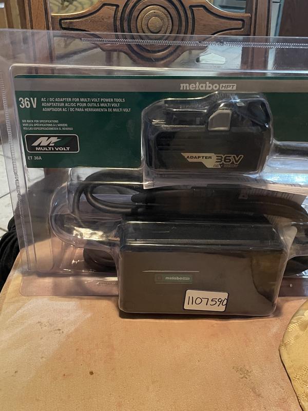 Metabo HPT MultiVolt AC Adapter Power Source Option for All 36V Metabo  HPT MultiVolt Tools 20 Ft Pivoting Cord Can Be Used with Generators or  Lo
