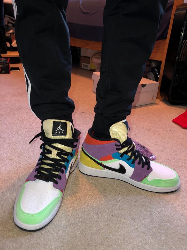 jordan 1 multicolor on feet