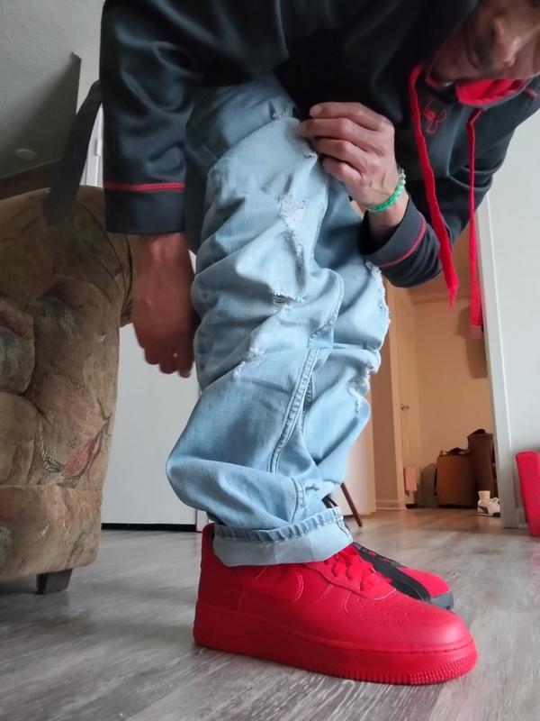 Red air force 1 on feet sales